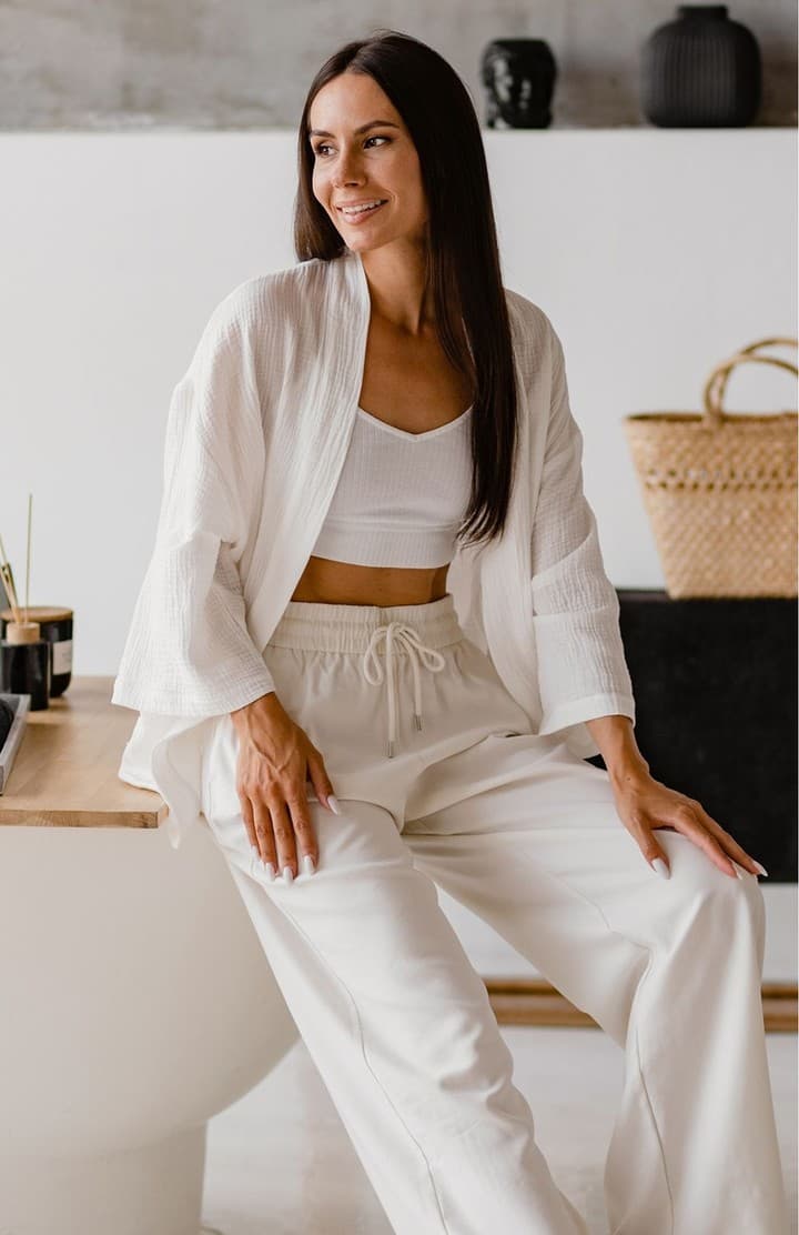 Woman relaxing at home